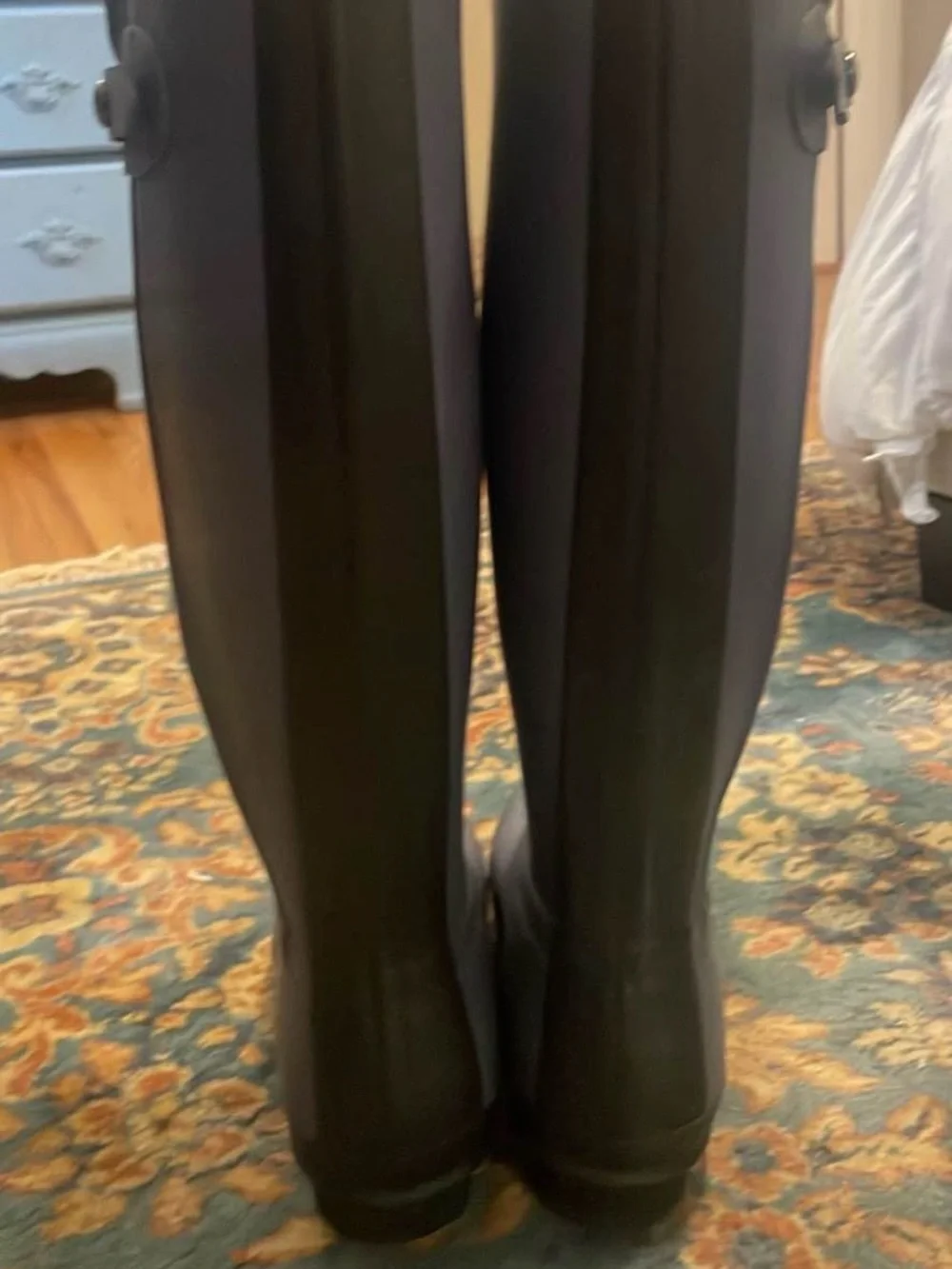 Hunter Women's Tall Rain Boots in Navy Gray